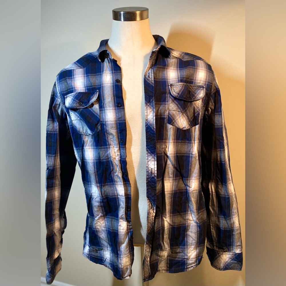 Nevada - Blue Flannel Button-Down - XL